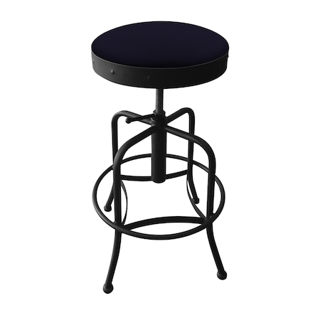 Holland Bar Stool Co Adjustable Stool, Black Wrinkle, Canter Twilight Seat 910BW002